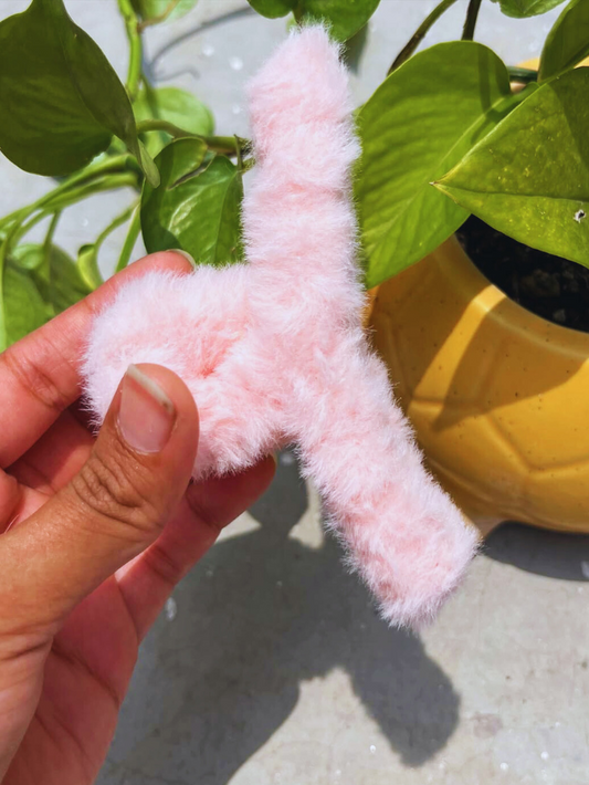 Fluffy Hair Claw Clips – Pack of 4
